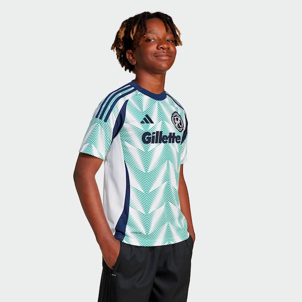 New England Revolution adidas Youth 2025 Eastern White Pine x Flag of New England Replica Jersey - White