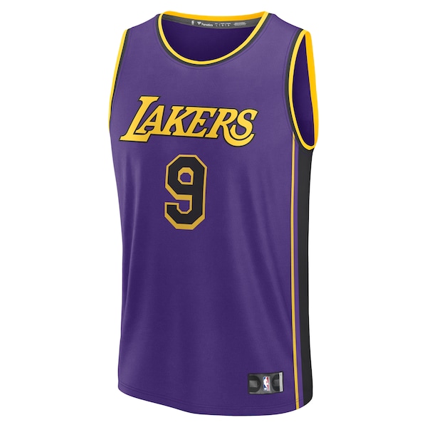 Bronny James Los Angeles Lakers  Fast Break Replica Player Jersey - Statement Edition - Purple