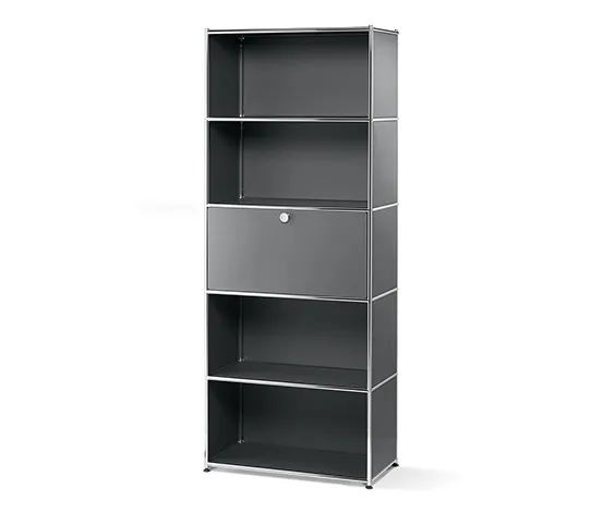 Hohes Regal Metall »CN3« mit Klappenfach, grau