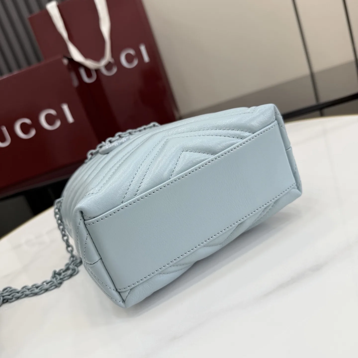 Gucci Blue Marmont GG Supreme Canvas Bucket Bag product photo from LabelPicks