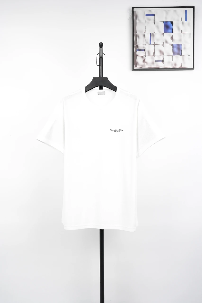 Dior White CD Slogan Embroidered Terry T-Shirt product photo from LabelPicks