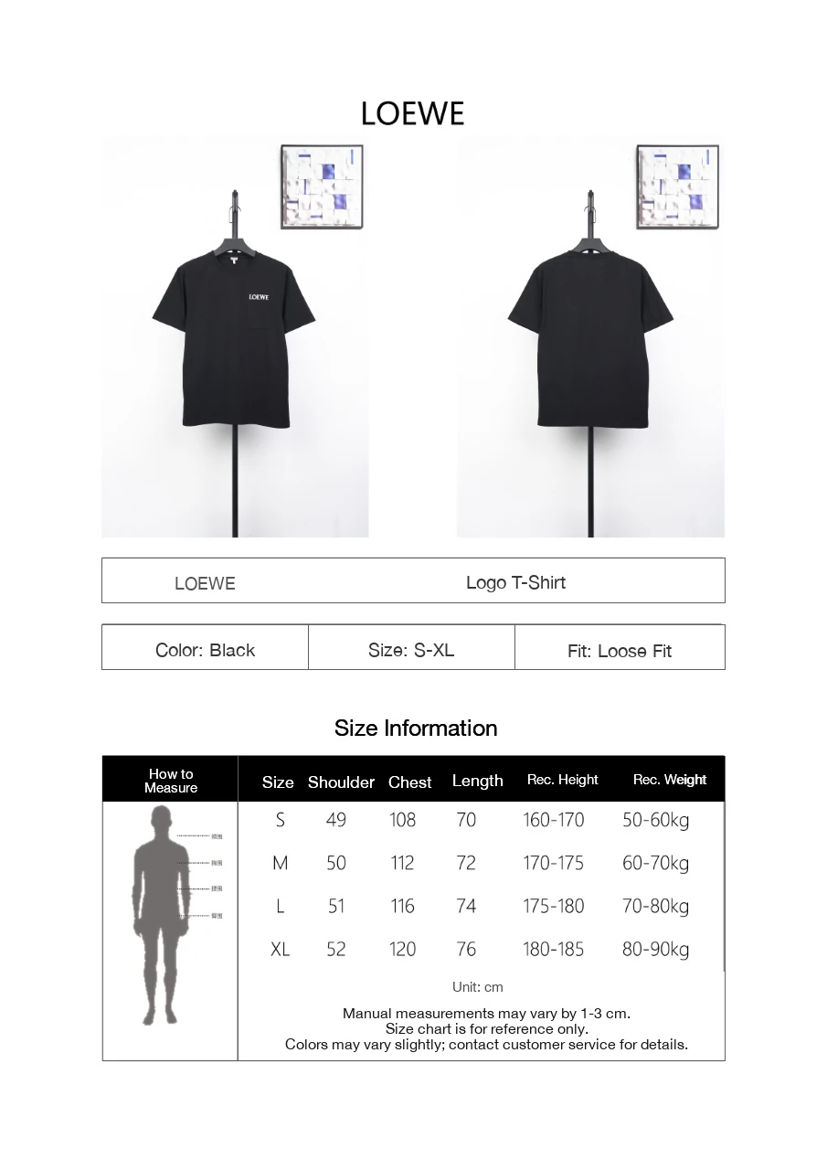 LOEWE Black Pocket Logo Letter T-Shirt product photo from LabelPicks
