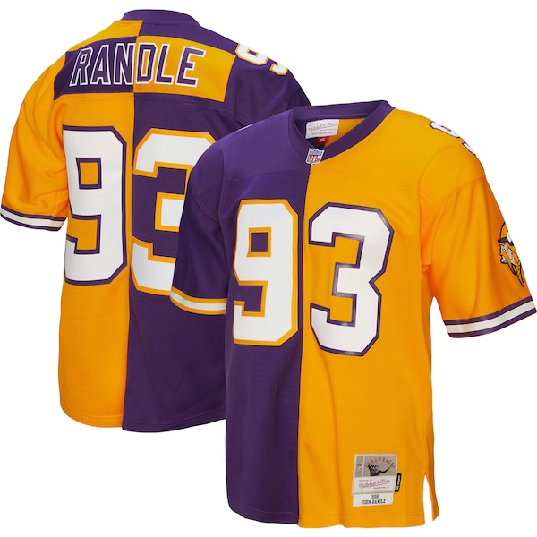 John Randle Minnesota Vikings 1998 Split Legacy Replica Jersey - Purple/Gold