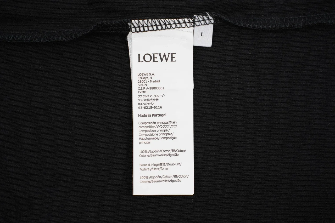 LOEWE Black Gradient Logo Embroidered T-Shirt product photo from LabelPicks