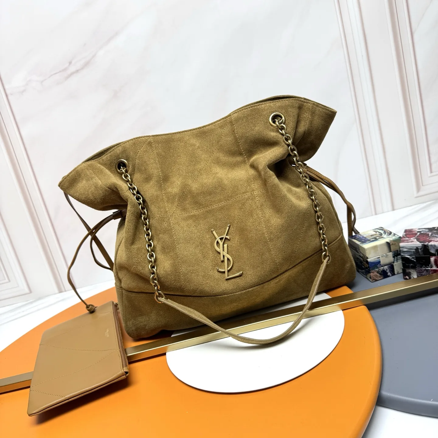 Saint Laurent Jamie Brown Lambskin Bucket Bag product photo from LabelPicks