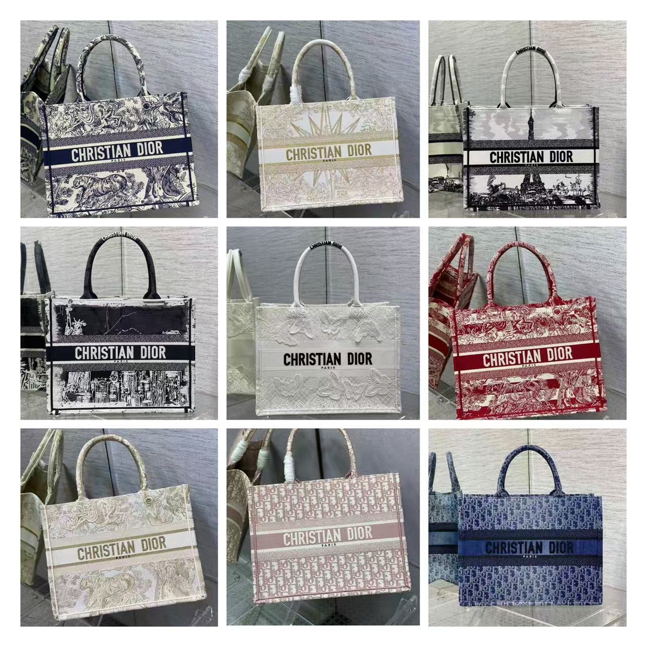 DIOR Book Tote/Fabric/36CM/28CM