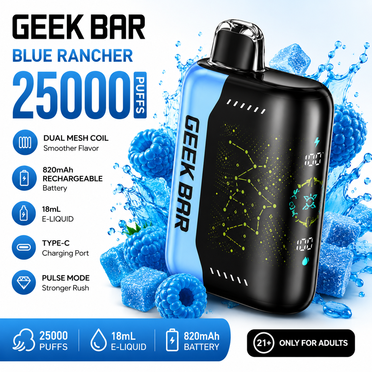 🔥GEEK BAR Disposable e-cigarettes - 25000 puffs👉Delivered Within 1–3 Business Days