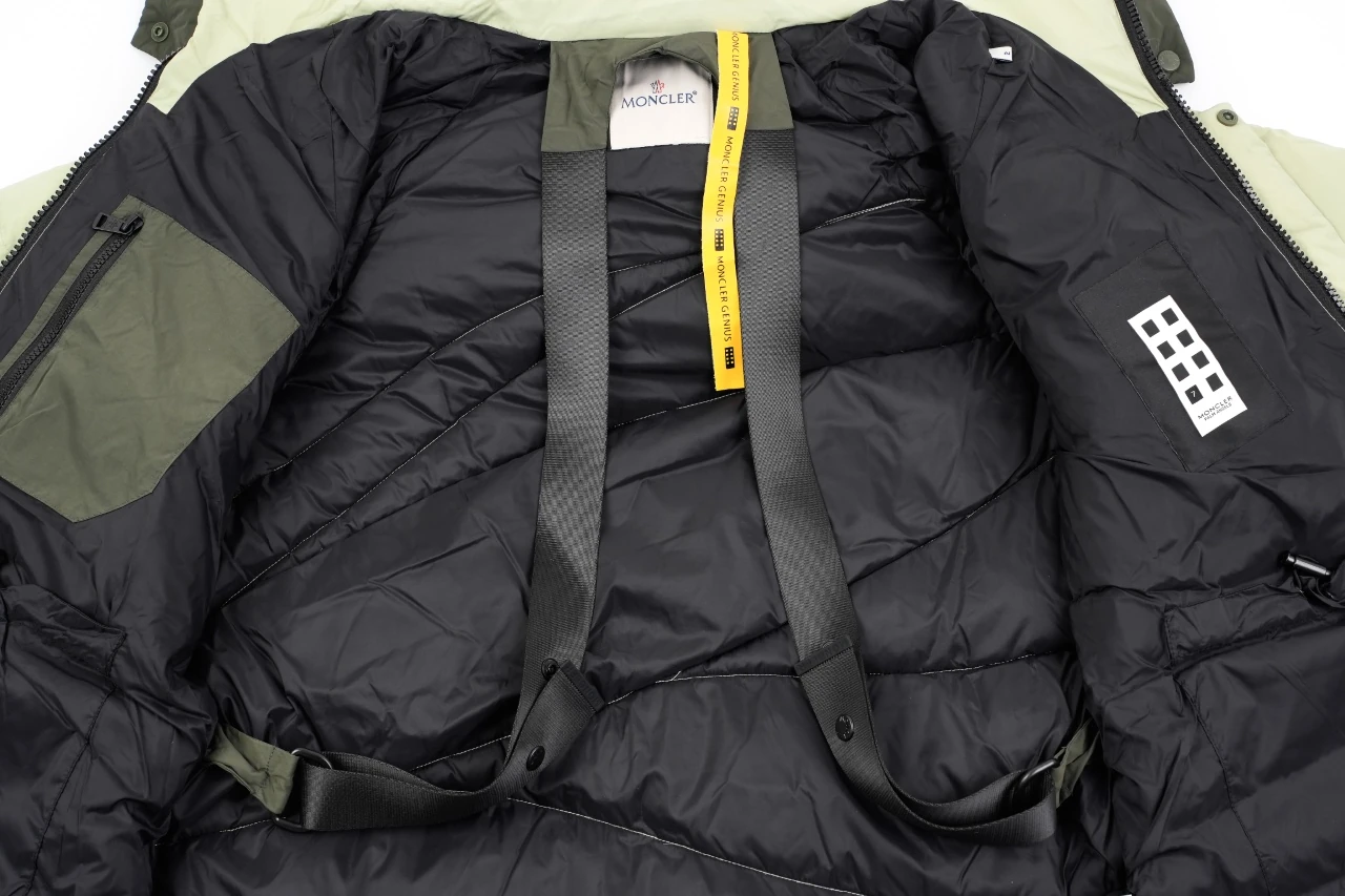 Moncler Pale Green Utility Hooded Down Jacket product photo from LabelPicks