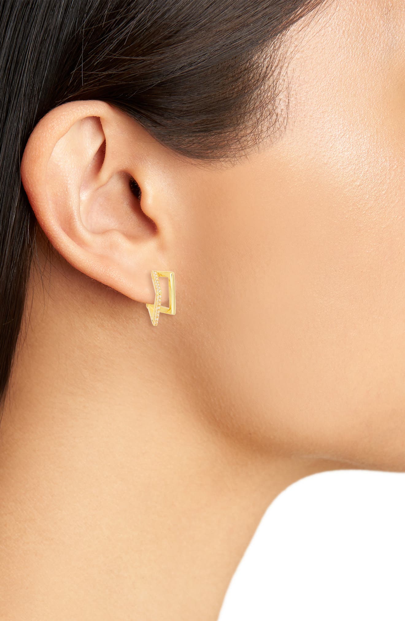 ARGENTO VIVO Set of 2 Square & Double Hoop Earrings