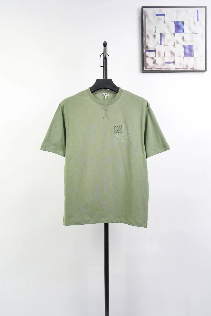 LOEWE Sage Green Tonal Anagram Embroidered T-Shirt product photo from LabelPicks