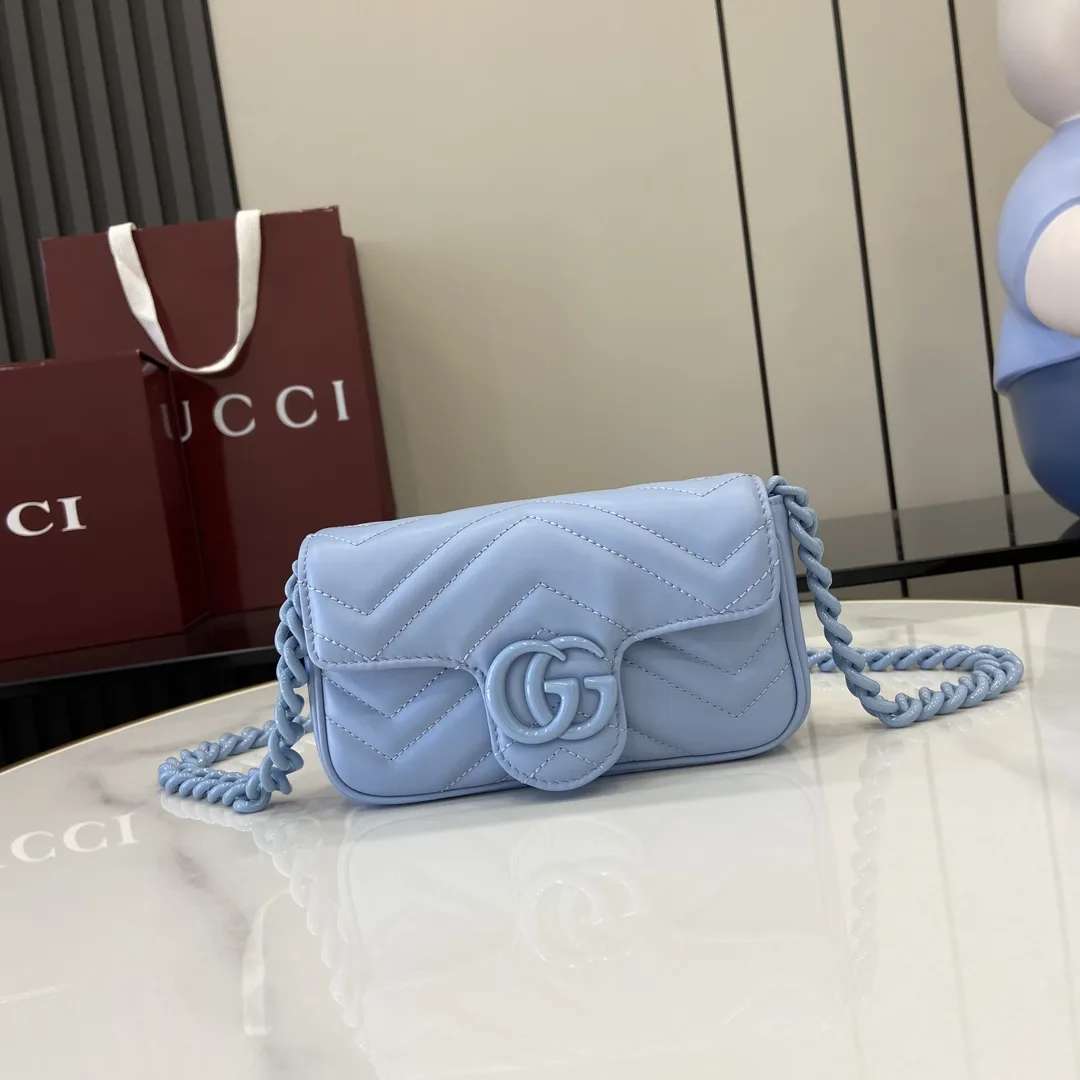 Gucci Blue Marmont Quilted Leather Shoulder Bag product photo from LabelPicks