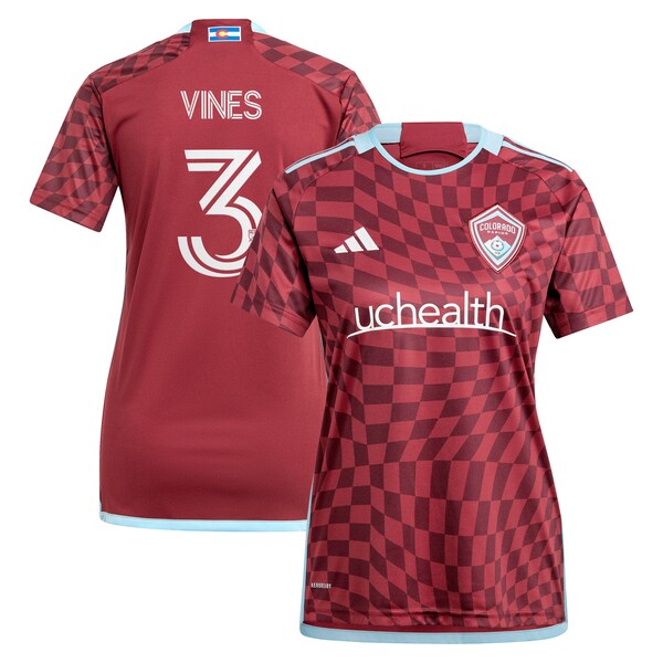 Sam Vines Colorado Rapids adidas Women's 2024 One Flag Kit Replica Player Jersey - Burgundy/Light Blue