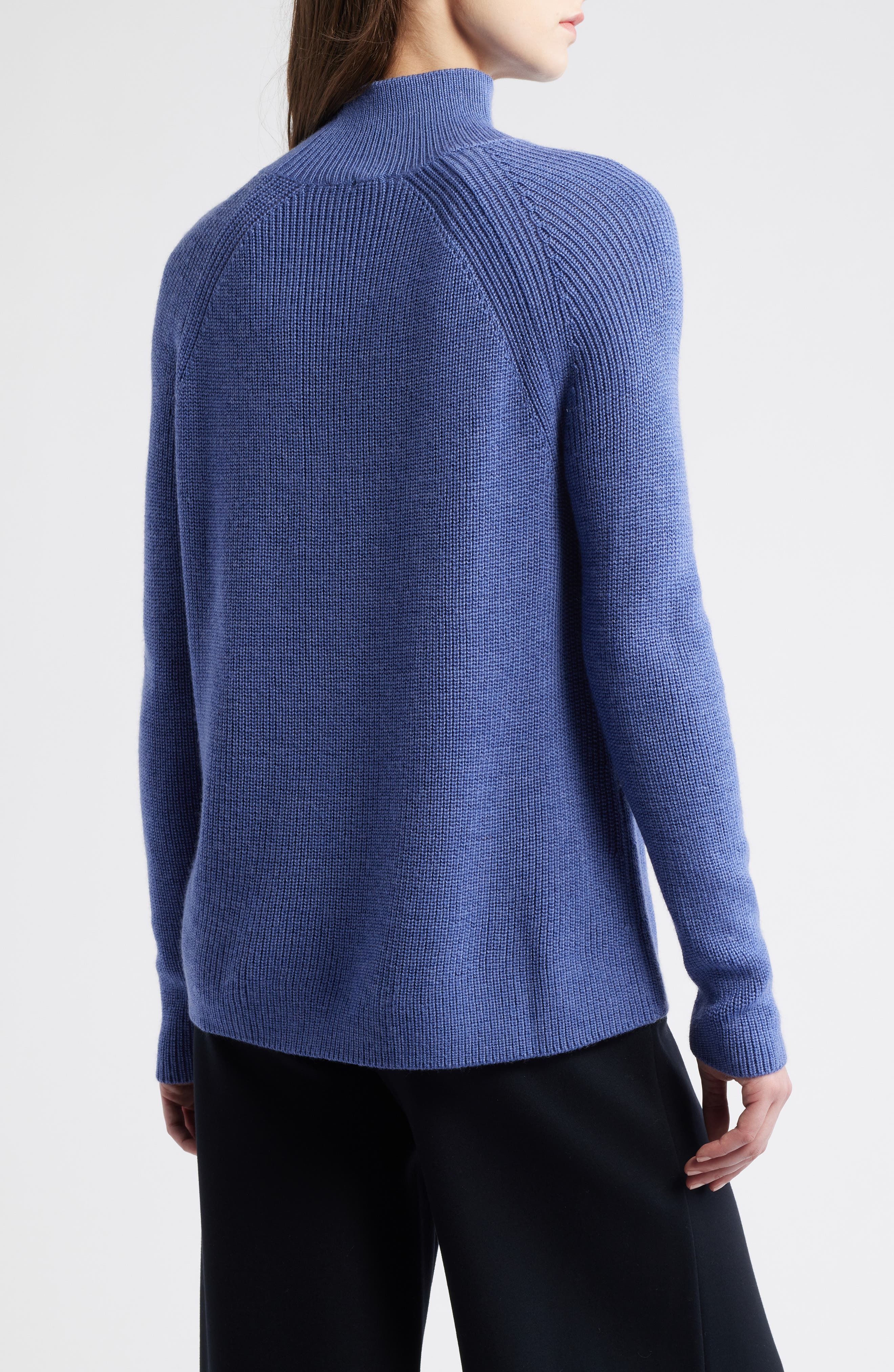 Eileen Fisher Raglan Sleeve Merino Wool Turtleneck Sweater