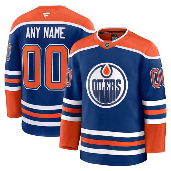 Edmonton Oilers  Home Premium Custom Jersey - Royal/White