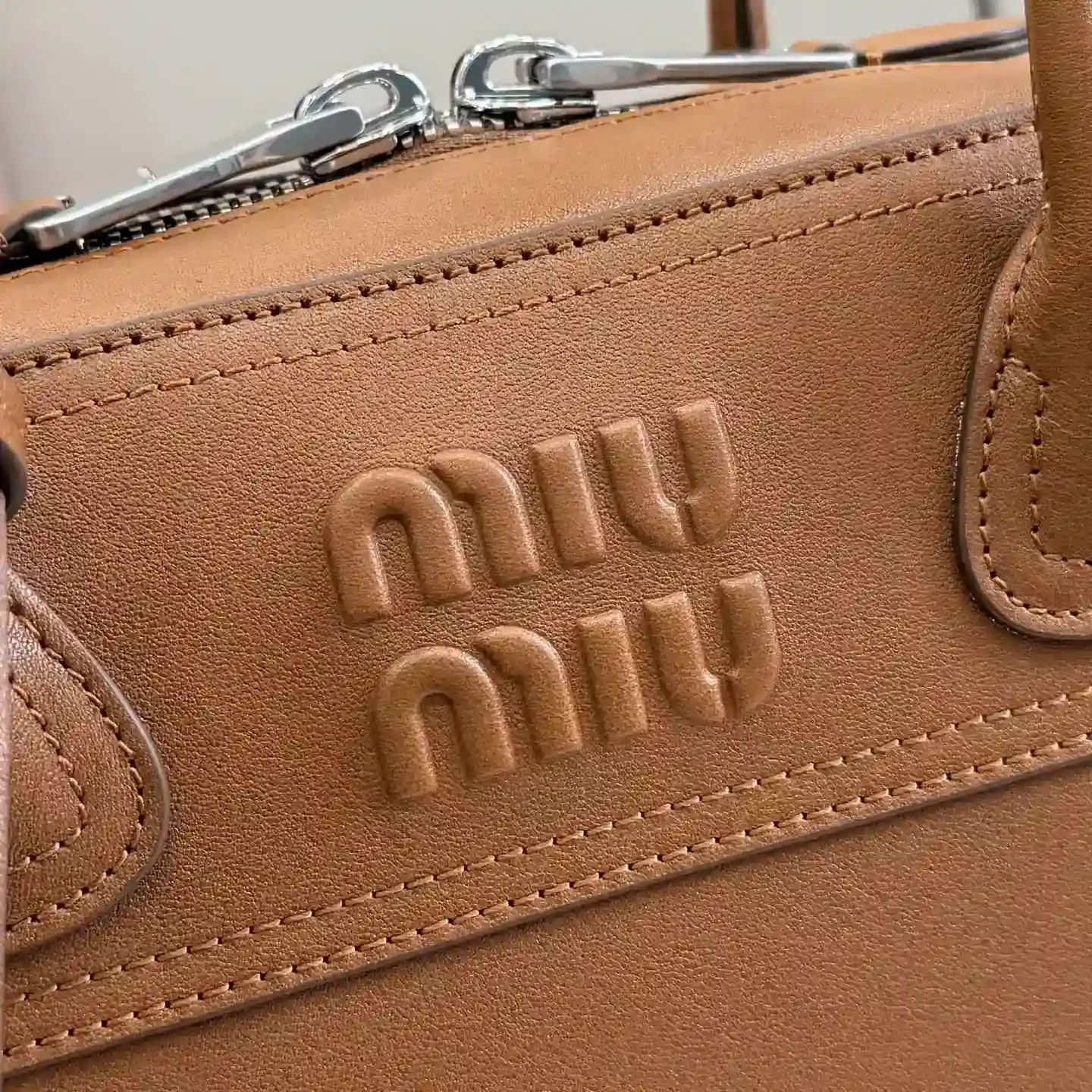 Miu Miu Calfskin Vivant Top Handle Bag product photo from LabelPicks