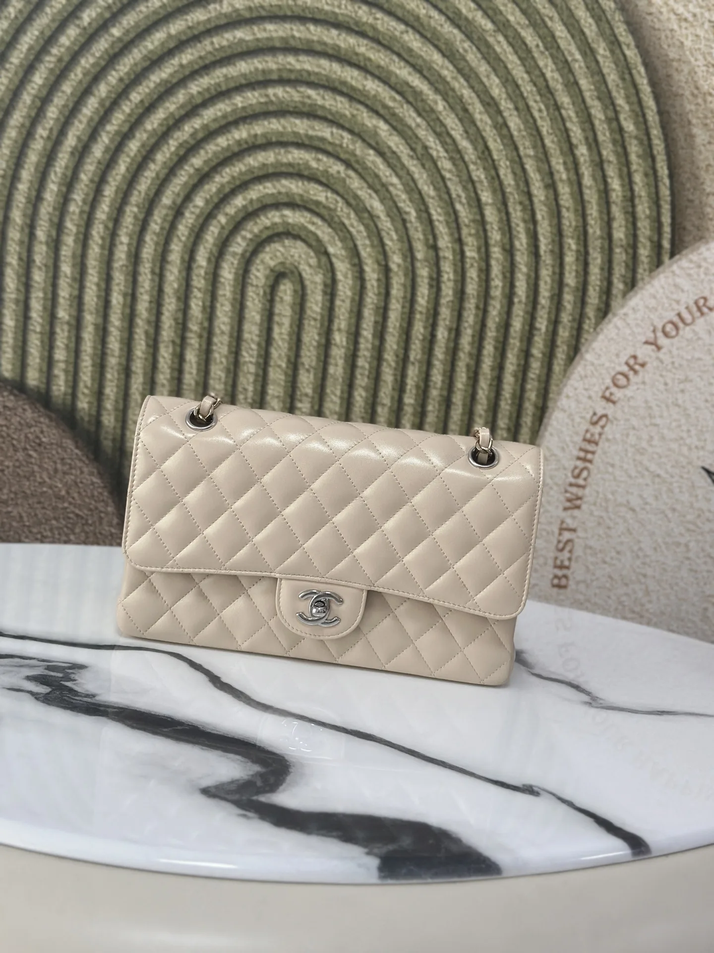 Chanel Beige Lambskin Shoulder Bag product photo from LabelPicks
