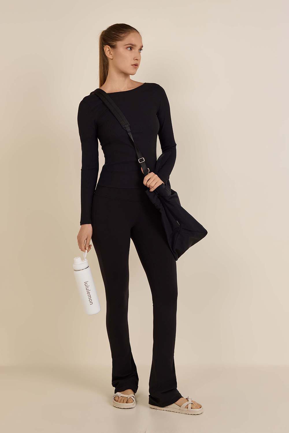 LULULEMON Ribbed Scoop-Back Yoga Long Sleeve