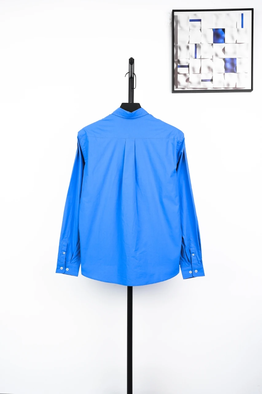 Miu Miu Klein Blue Embroidered Long Sleeve Shirt product photo from LabelPicks