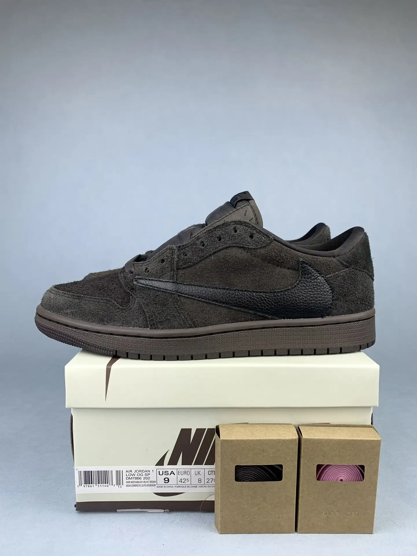 Travis Scott x Air Jordan 1 Low OG “Velvet Brown” Shoes product photo from LabelPicks
