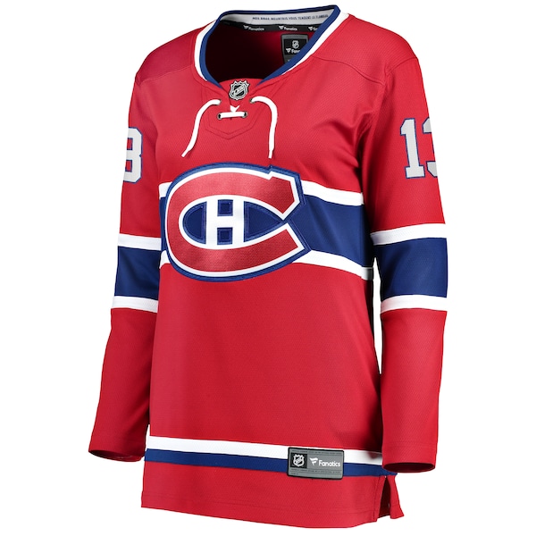 Cole Caufield Montreal Canadiens  Women's Home Premier Breakaway Player Jersey Breakaway Jersey - Red