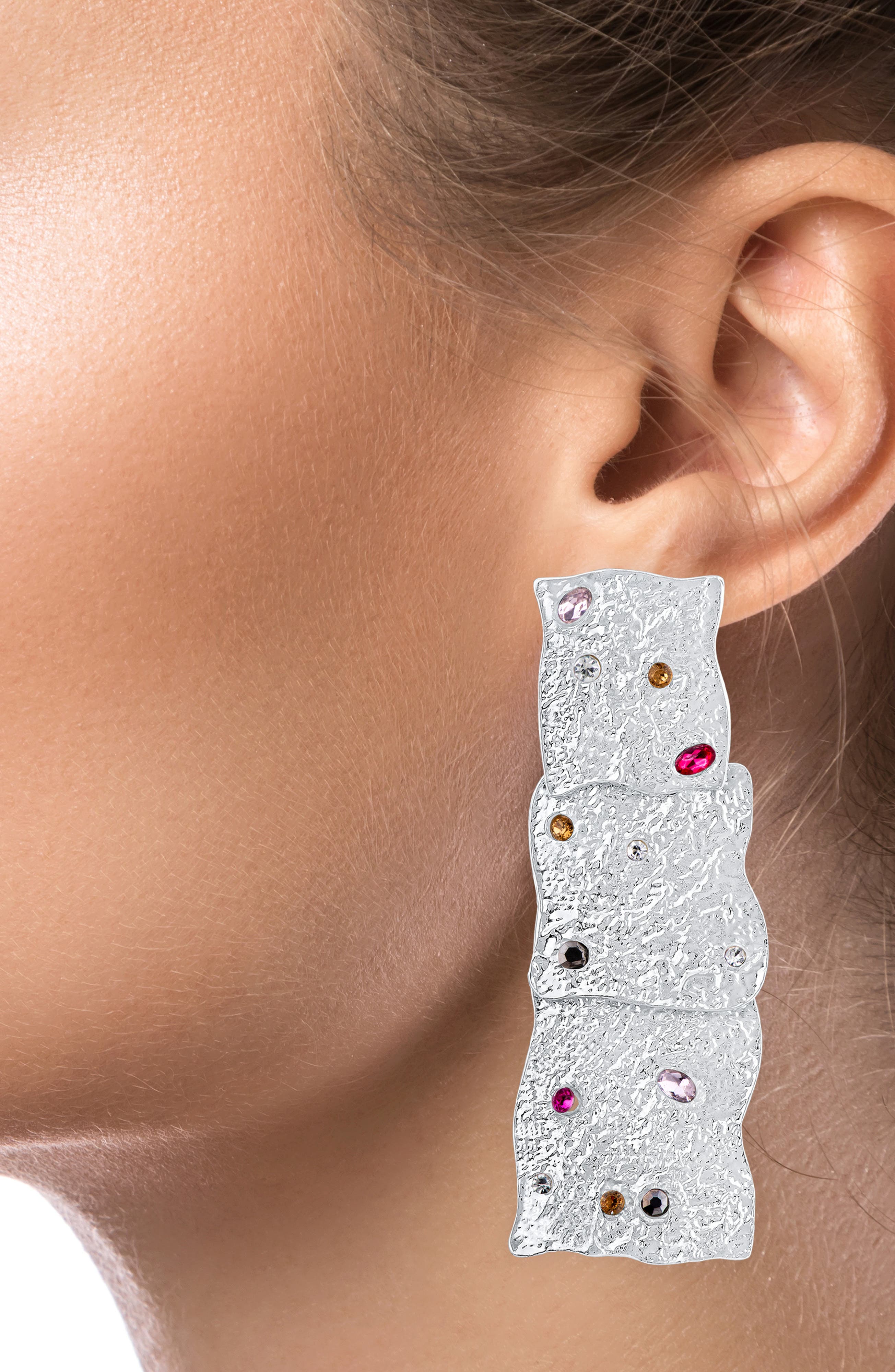 JARDIN Multicolor Crystal Waterfall Statement Earrings (Nordstrom Exclusive)