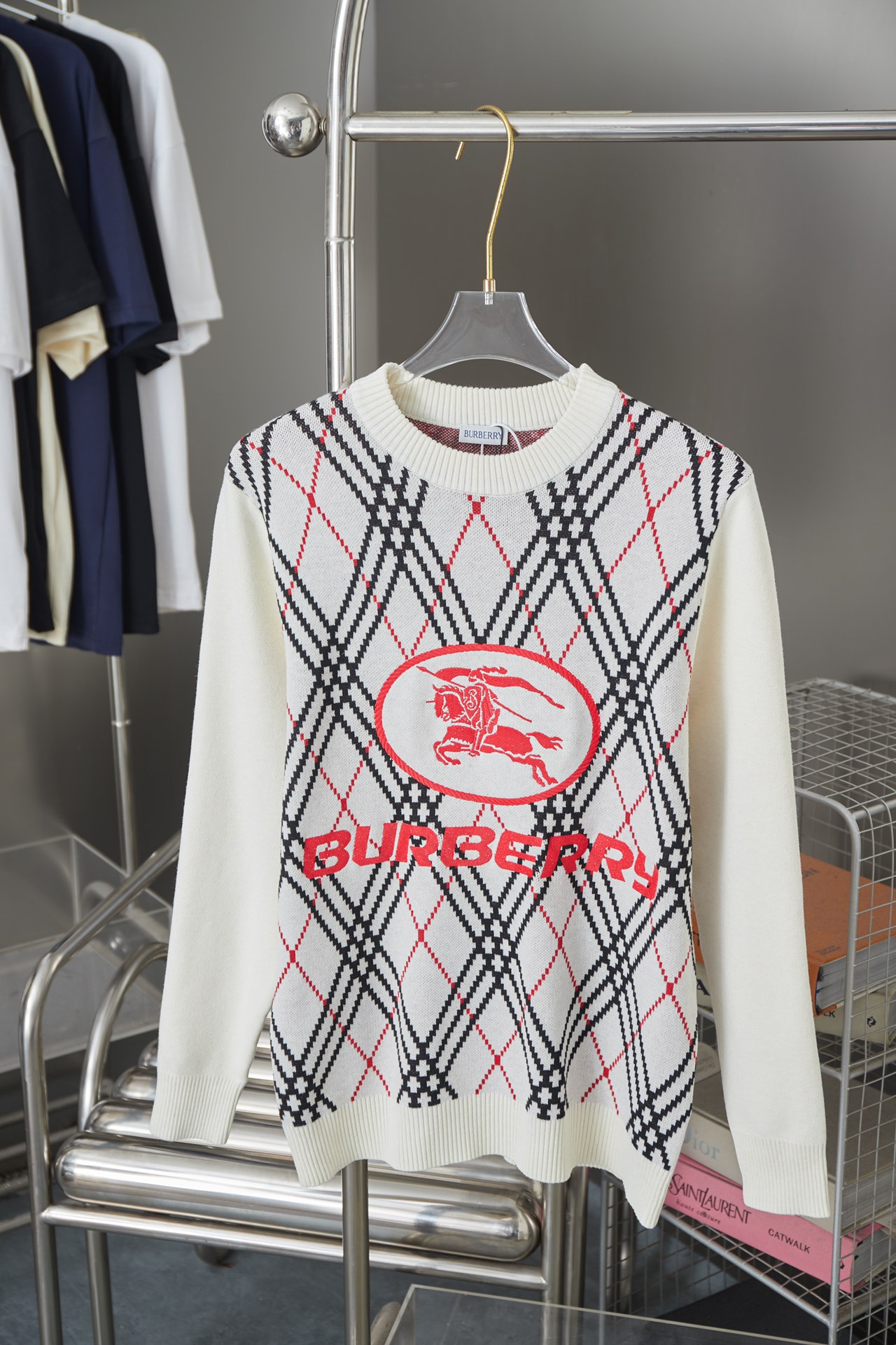 Warhorse Jacquard Long Sleeve Knitted Sweater