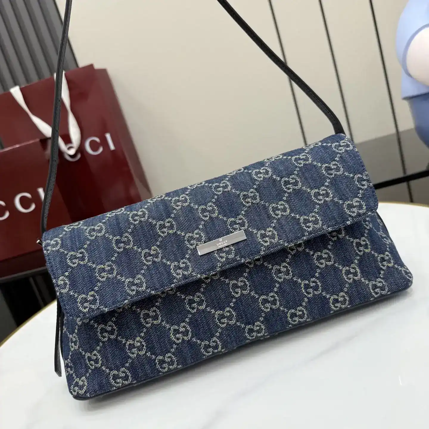 Gucci Blue Generation Nylon Shoulder Bag product photo from LabelPicks