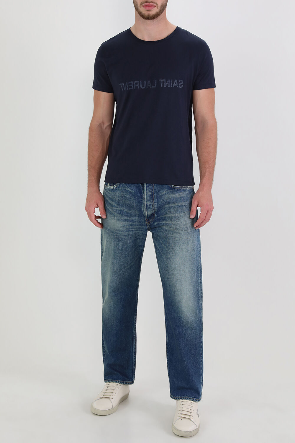 SAINT LAURENT חולצת טי עם הדפס