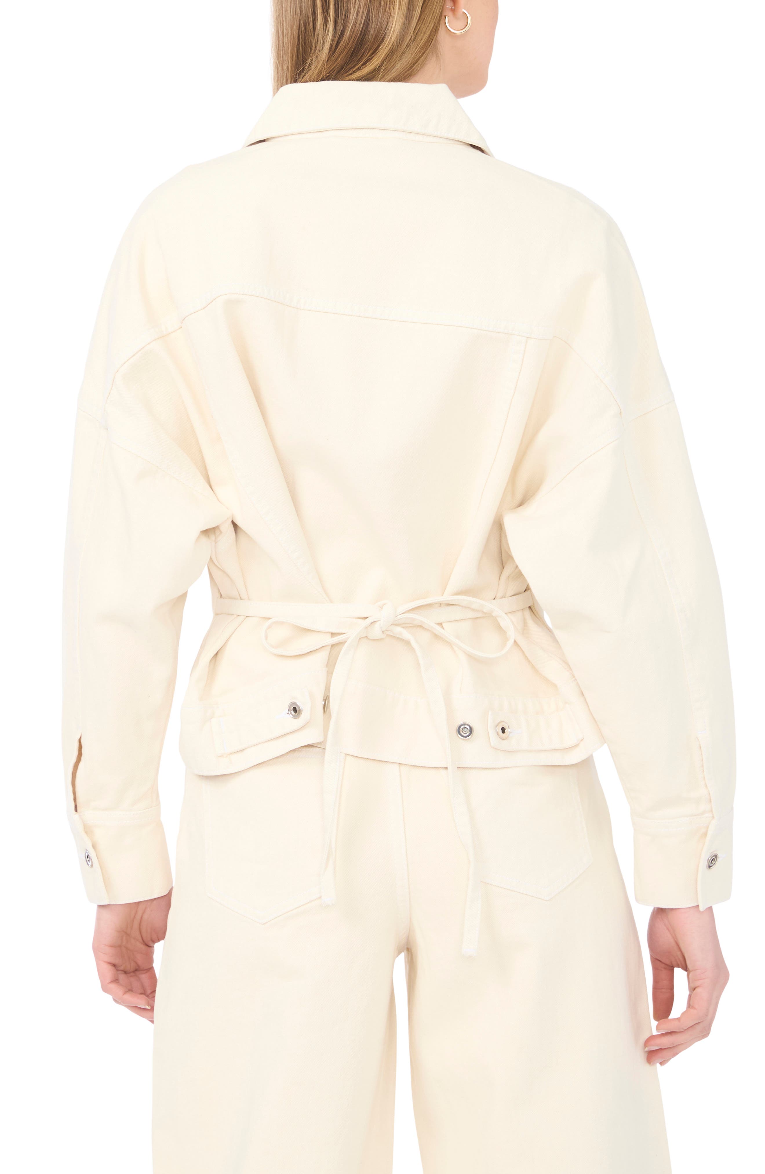 1.STATE Back Tie Denim Jacket
