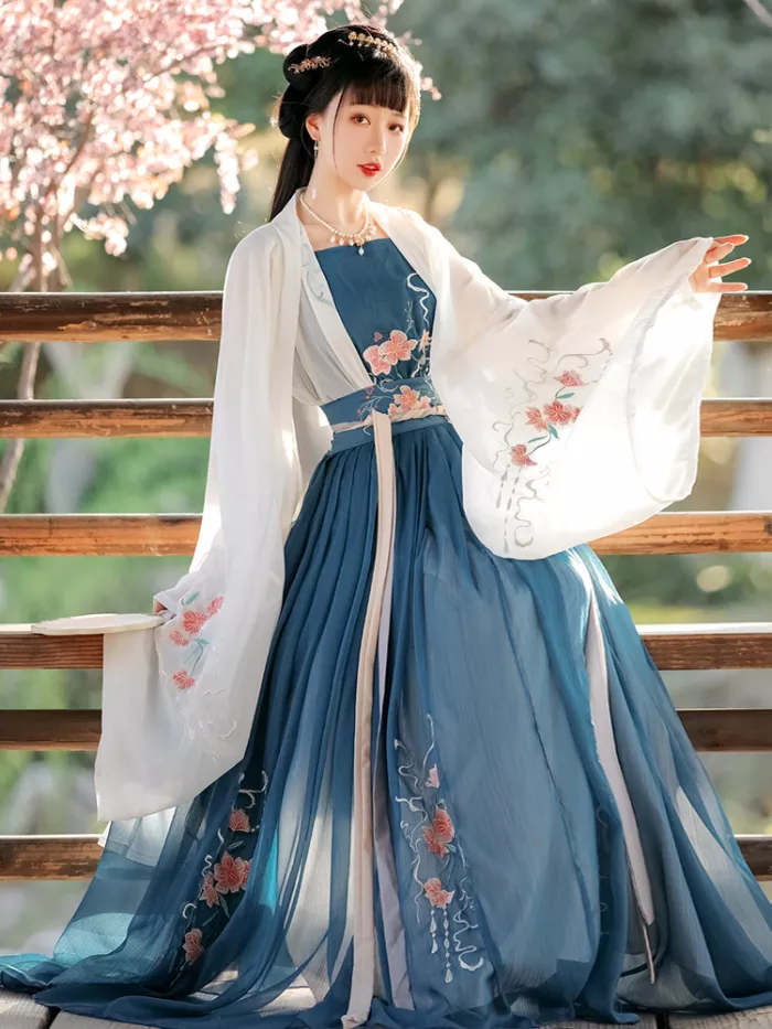 Cicada Pei Hanfu female original authentic Chinese style waist skirt summer suit student costume spring and summer