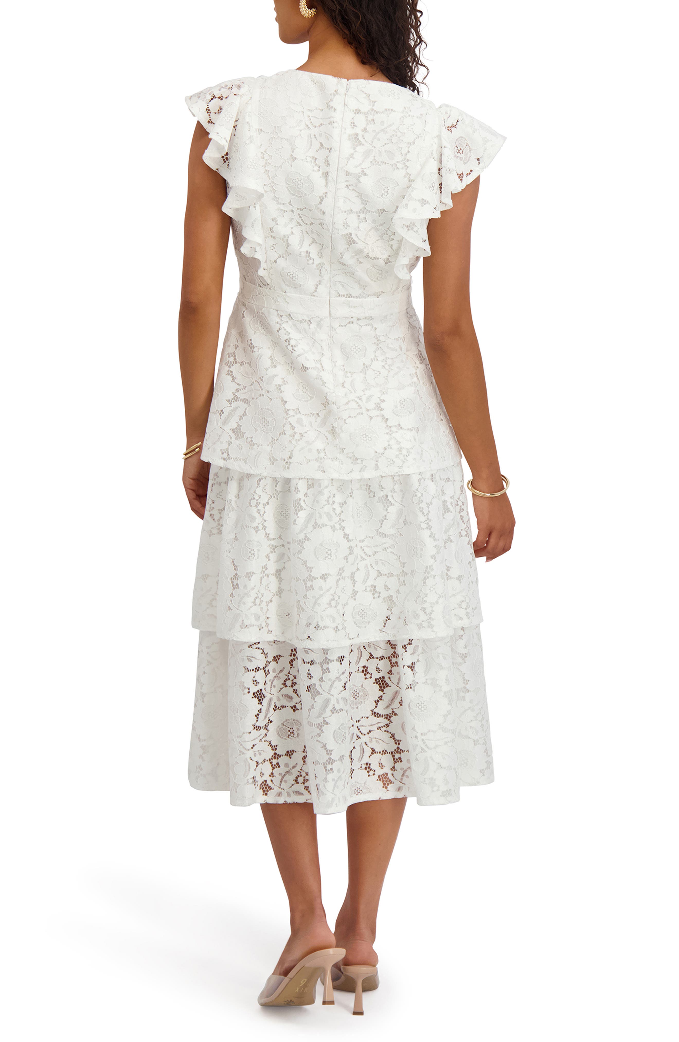 Kensie Floral Lace Midi Dress