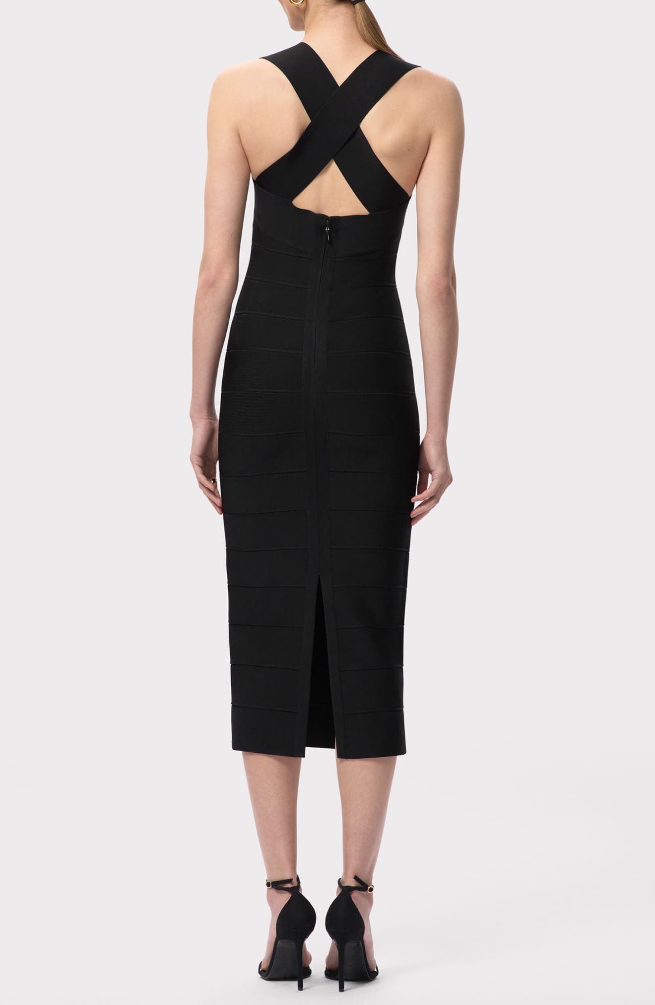 Herve Leger The Sandra Midi Bandage Dress