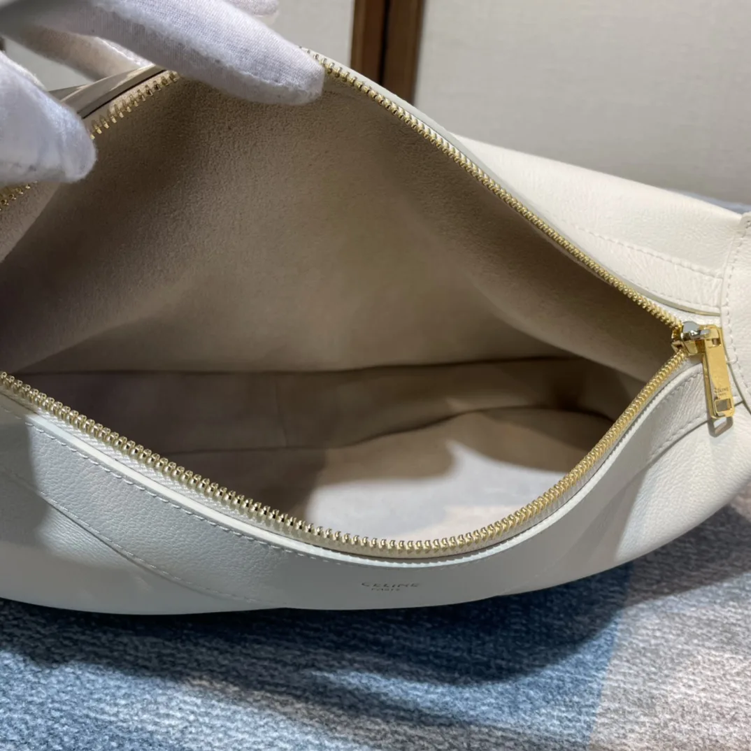 Celine White Triomphe Canvas Shoulder Bag product photo from LabelPicks