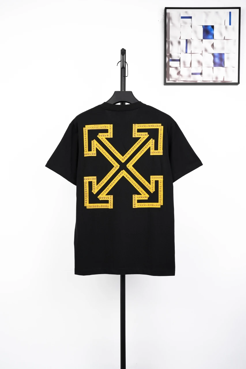 Off-White Black Yellow Measuring Tape Arrow T-Shirt product photo from LabelPicks