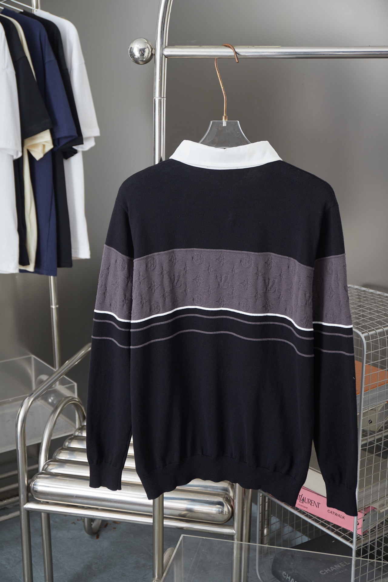 Personalized Splicing Long Sleeve Knitted Sweater
