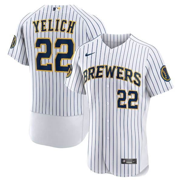 Christian Yelich Milwaukee Brewers Nike Alternate Authentic Player Jersey - White