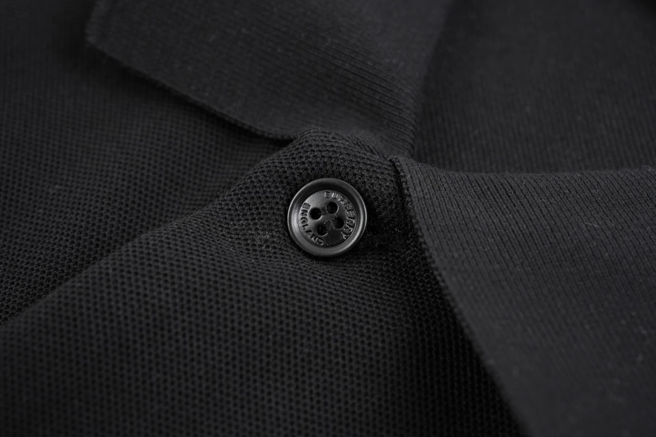 Burberry Black Green Trim Equestrian Knight Polo Shirt product photo from LabelPicks
