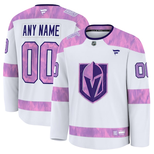 Vegas Golden Knights  2024 Hockey Fights Cancer Custom Practice Jersey - White