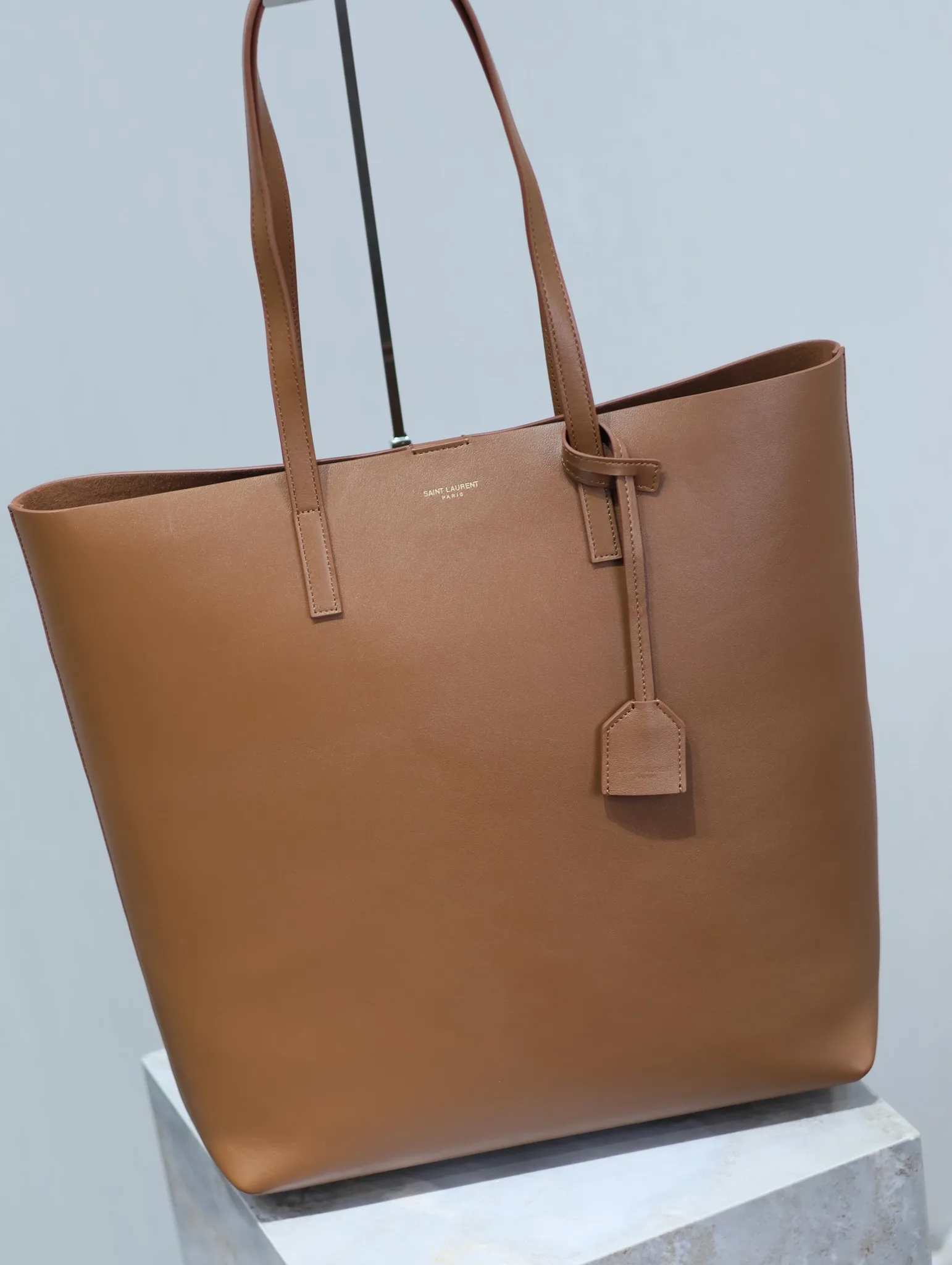 Saint Laurent Brown Calfskin Tote Bag product photo from LabelPicks