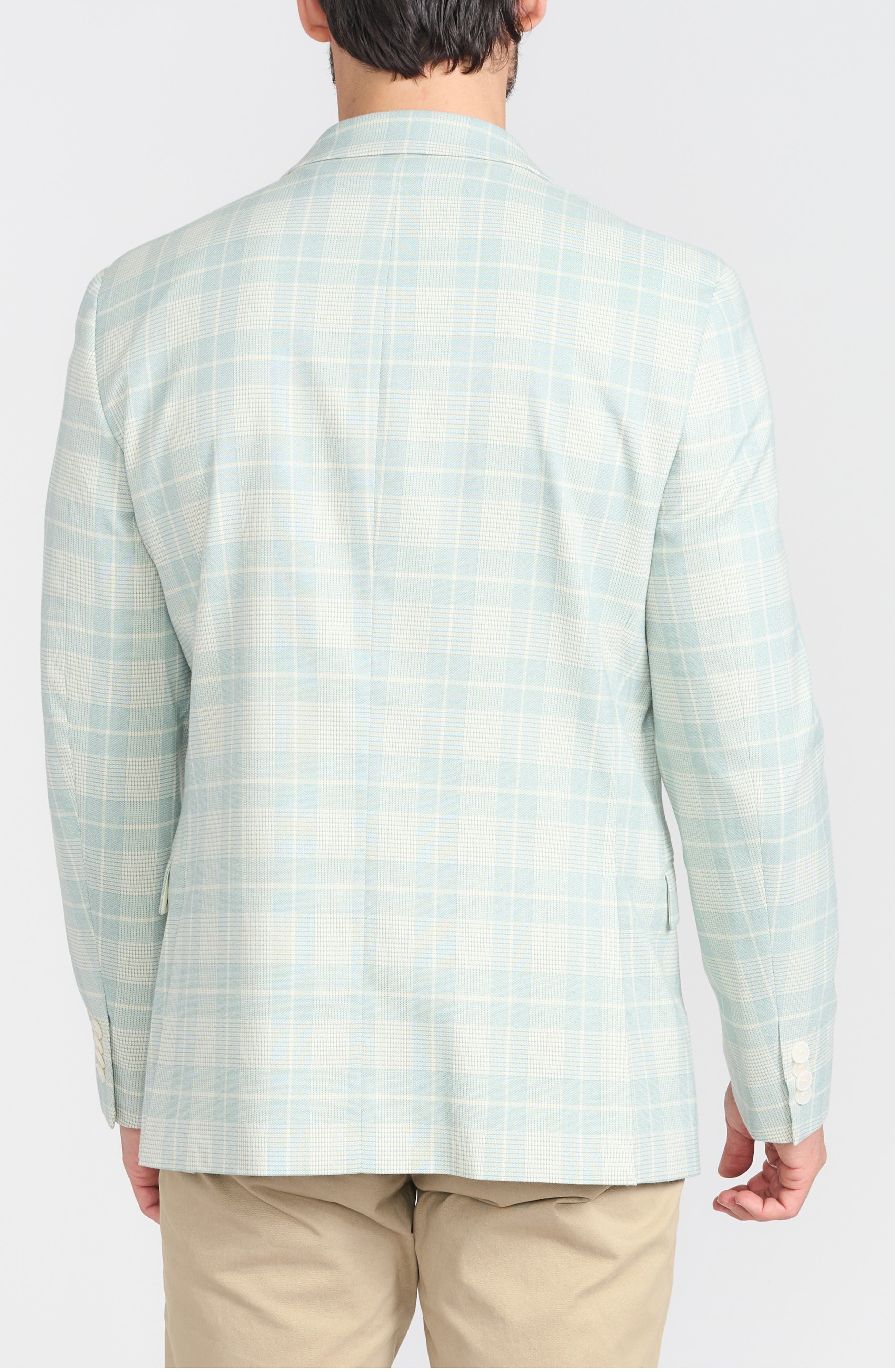 SAVILE ROW CO Mayfair Plaid Notch Lapel Blazer