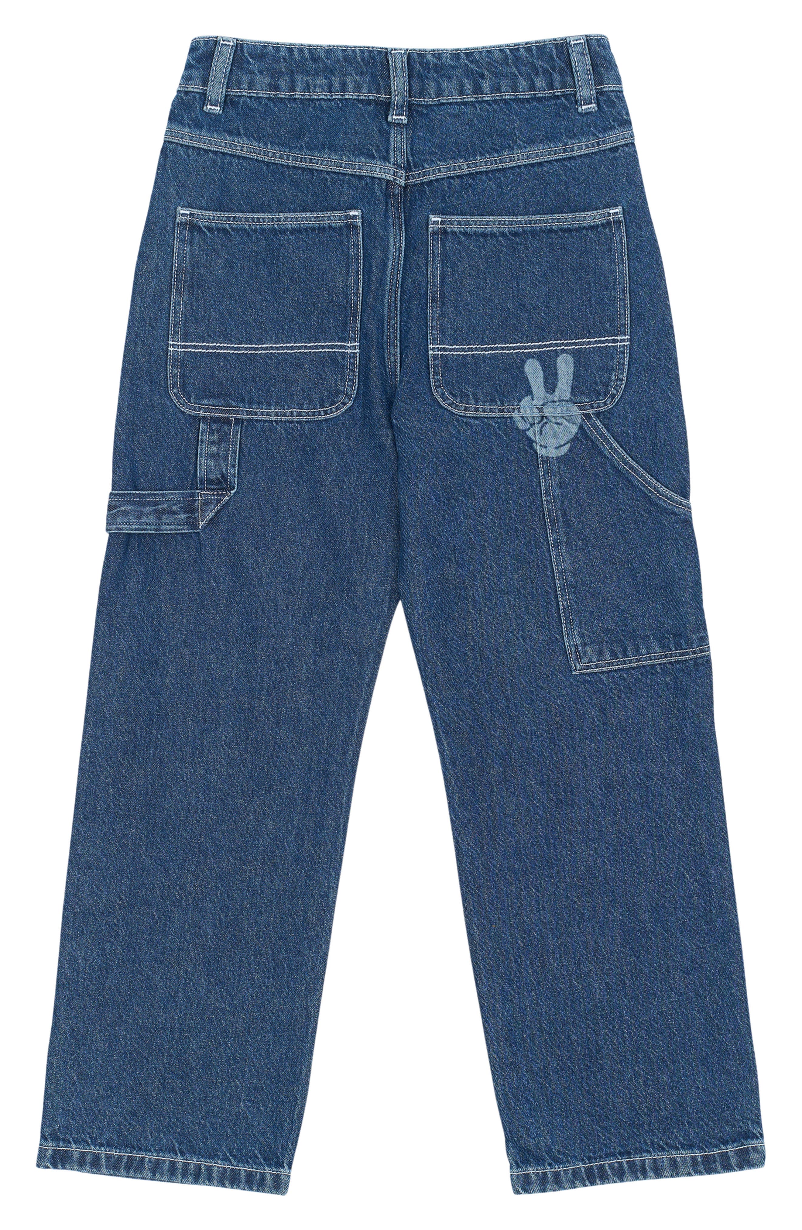THE NEW Kids' Parks Contrast Stitch Straight Leg Jeans