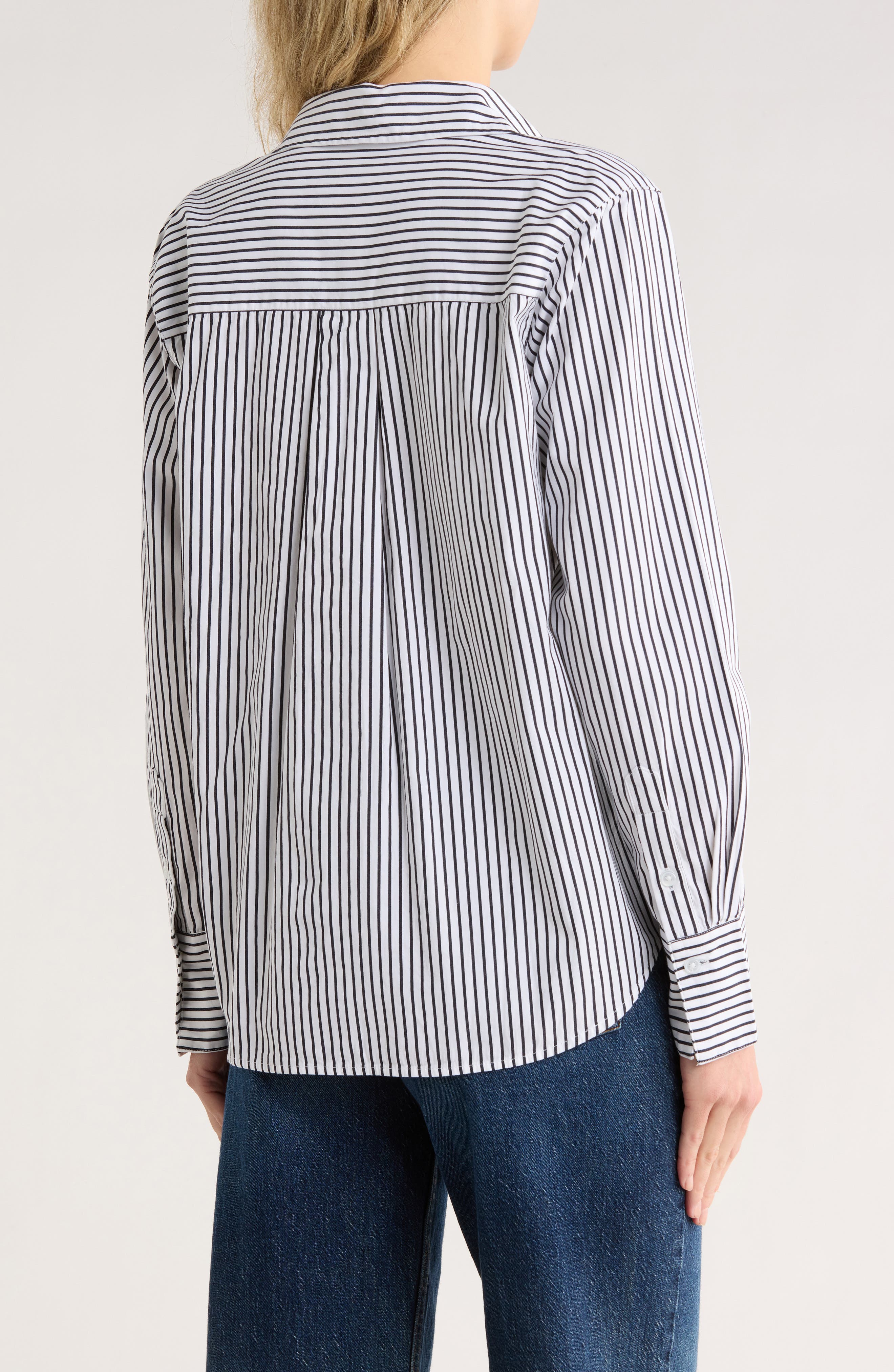 Nordstrom Stripe Poplin Button-Up Shirt