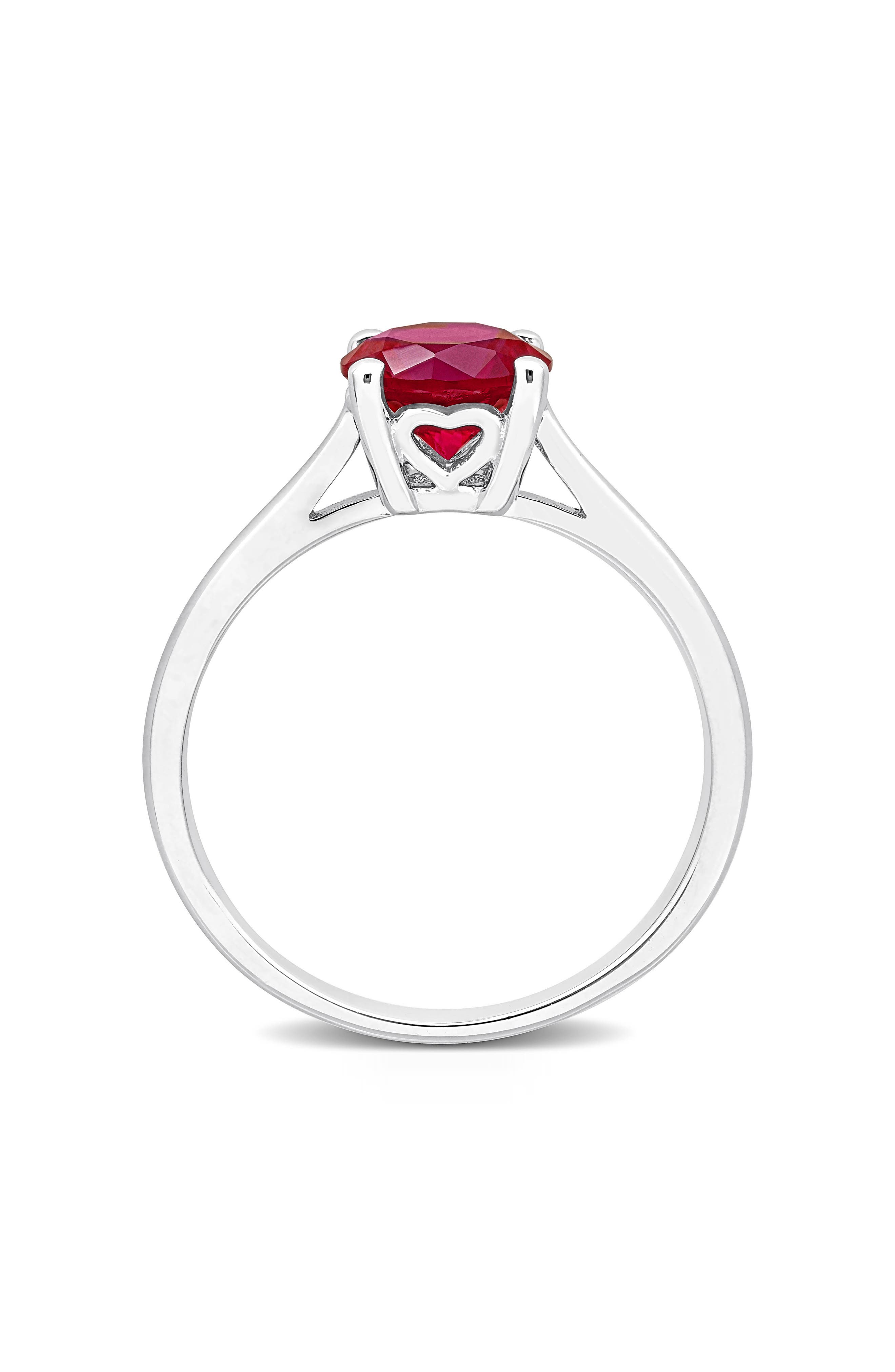 DELMAR Created Ruby Solitaire Ring