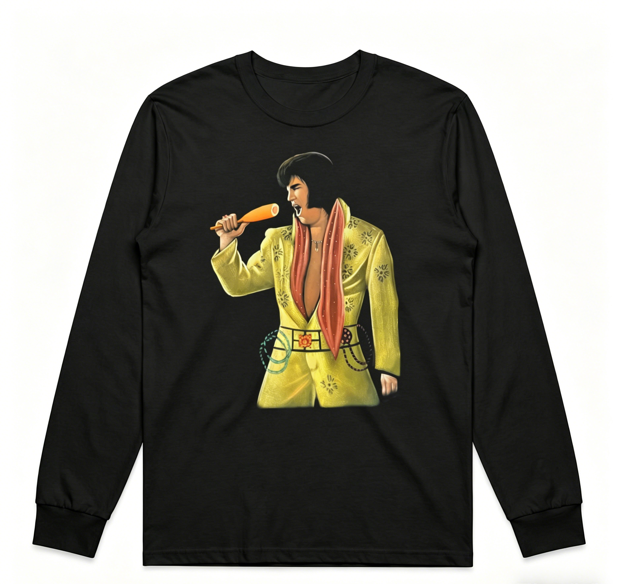 ¡Camiseta de Elvis con perritos calientes!