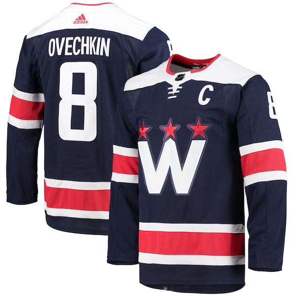 Alexander Ovechkin Washington Capitals adidas Alternate Primegreen Authentic Player Jersey - Navy/Red/White
