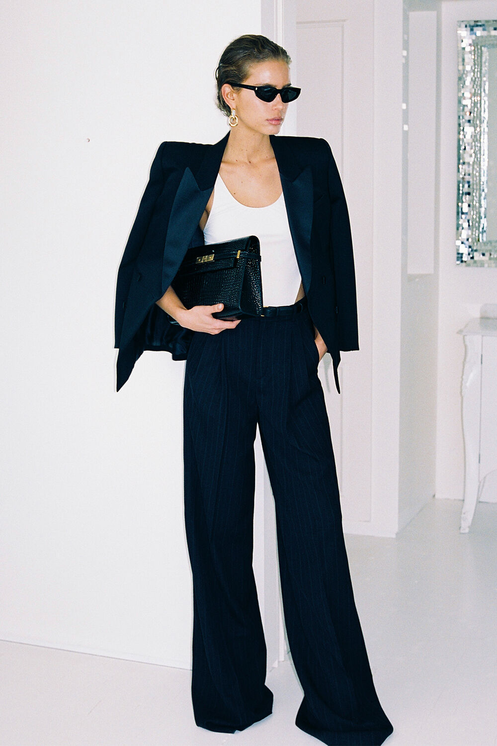SAINT LAURENT מכנסיים מחויטים