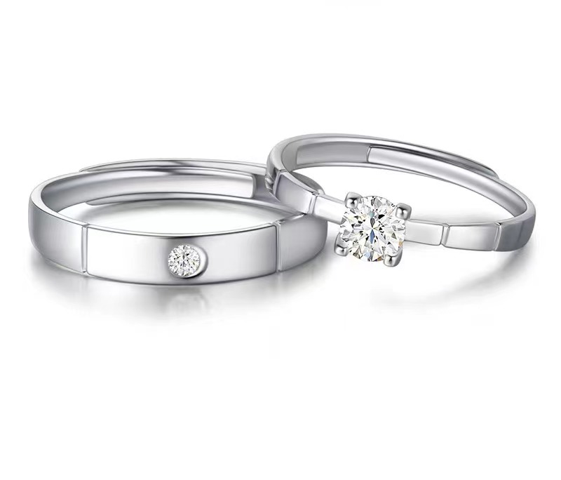 Fanci jewelry couple ring men and women love open ring adjustable lettering jewelry