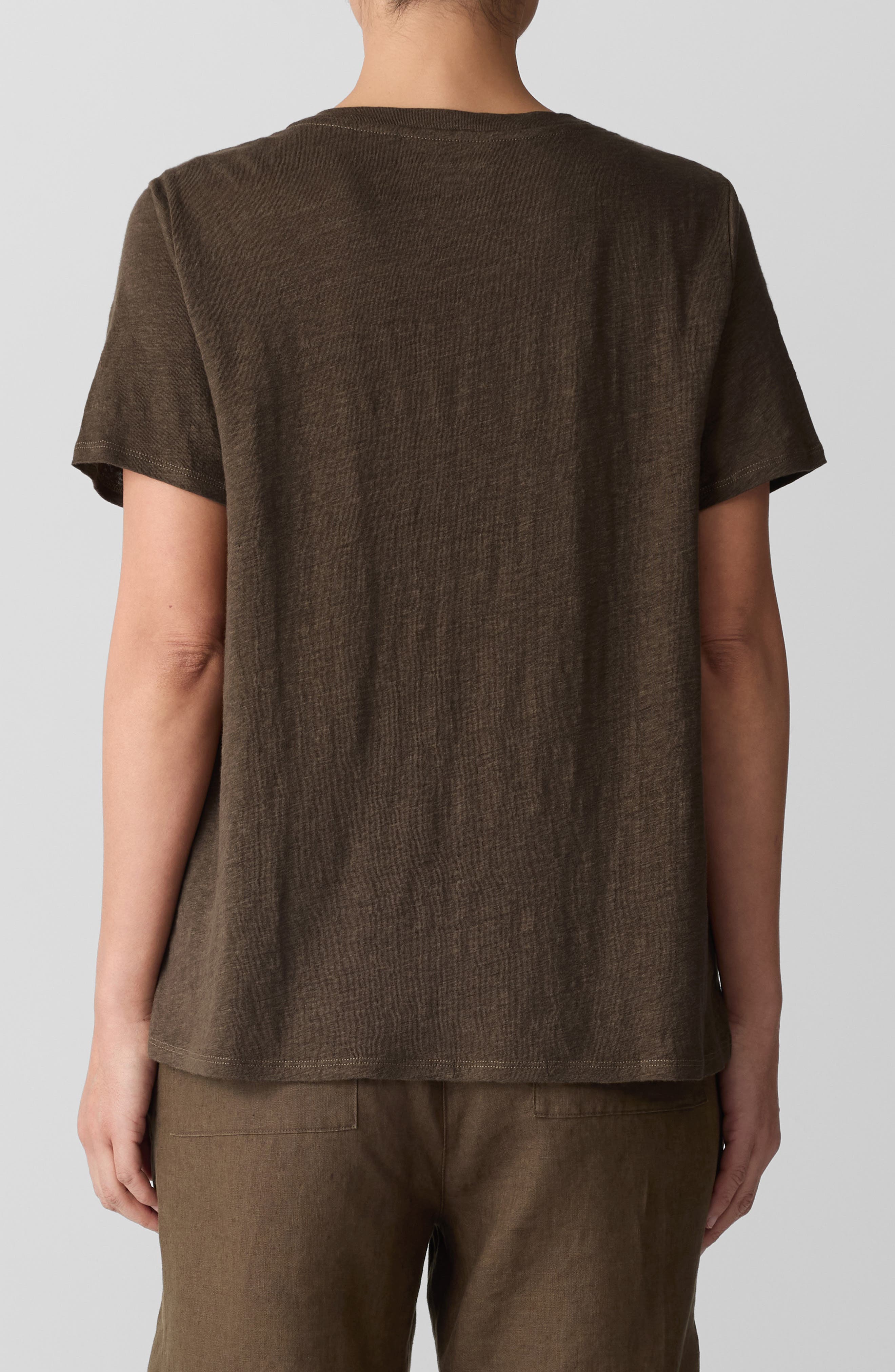 Eileen Fisher Organic Linen Crewneck T-Shirt