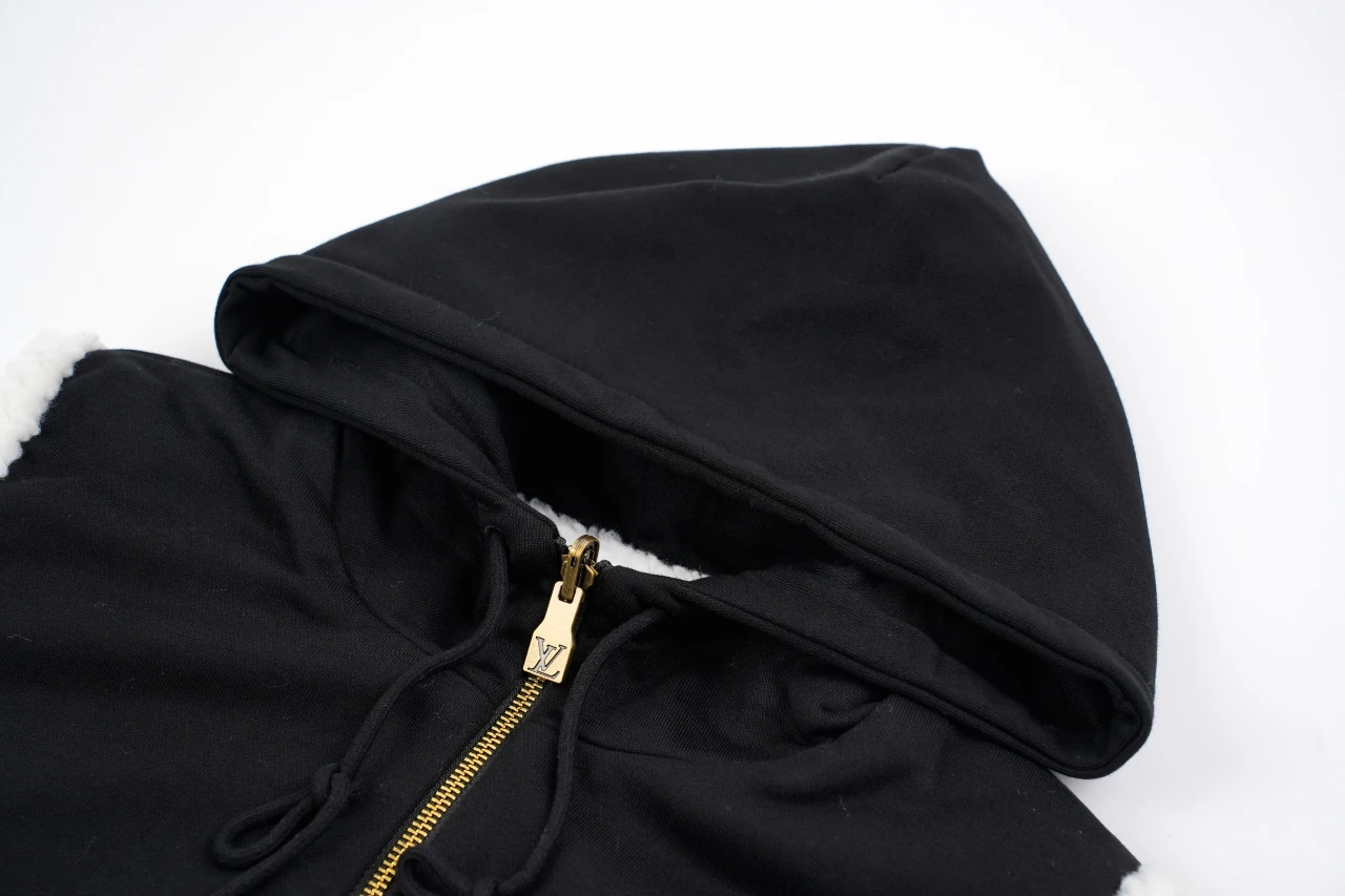 Louis Vuitton Black Reversible Sherpa Hooded Vest product photo from LabelPicks