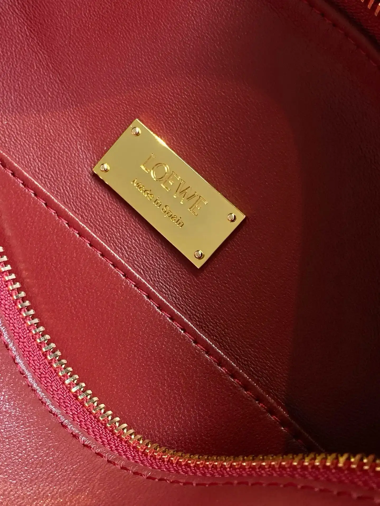 Loewe Puzzle Red Lambskin Top Handle Bag product photo from LabelPicks